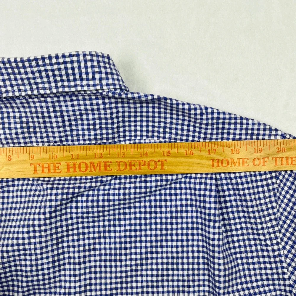 Polo Ralph Lauren Button Down Shirt Mens XXL Purple Gingham Check Preppy *Flaw